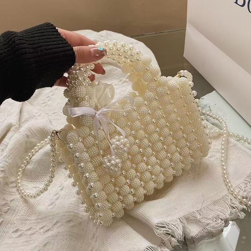 Yangmeizhu Niche Handbag Handmade Versatile High-end Outfit Pearl Crossbody Bag_voghion.com