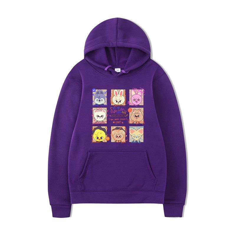 Nuova felpa in pile unisex autunno inverno con motivo a gatto dei cartoni animati Skids_voghion.com