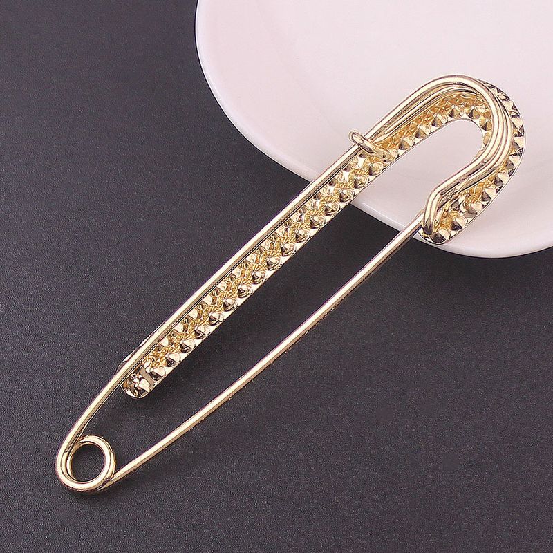 Rhinestone Pearl Simple 7.5cm Large Brooch Cardigan Scarf Decoration Women's Suit Accessory_voghion.com