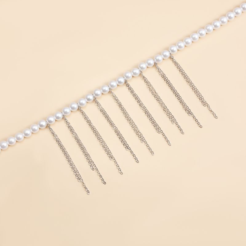 Collana con nappa di perle, design di nicchia, collana retrò a doppio strato, semplice collana femminile, gioielli transfrontalieri europei e americani_voghion.com