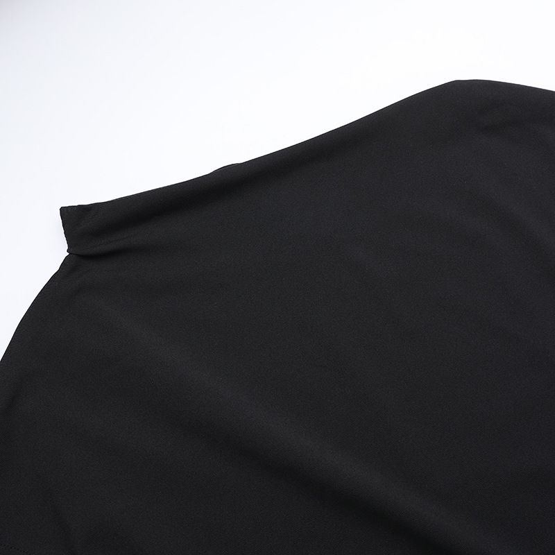 XY24158 Été 2024 Nouvelle robe longue coupe slim avec taille cintrée sexy, manches courtes torsadées et fendues_voghion.com