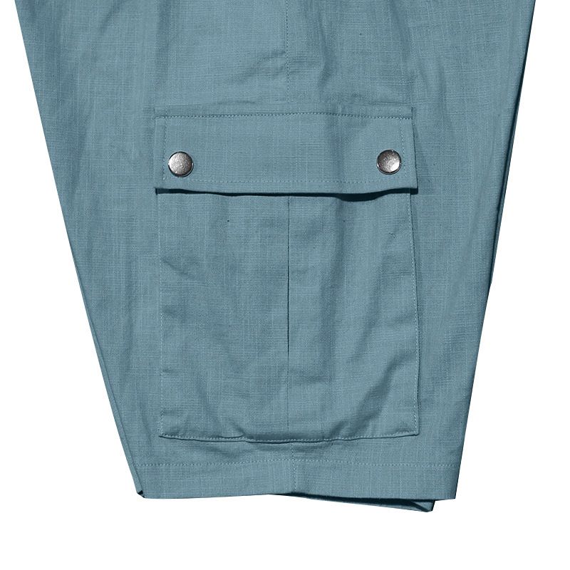 Pantaloncini da uomo in lino, pantaloncini cargo tinta unita con elastico in vita, tasche per viaggi e tempo libero, pantaloncini da spiaggia a gamba larga per l'estate_voghion.com