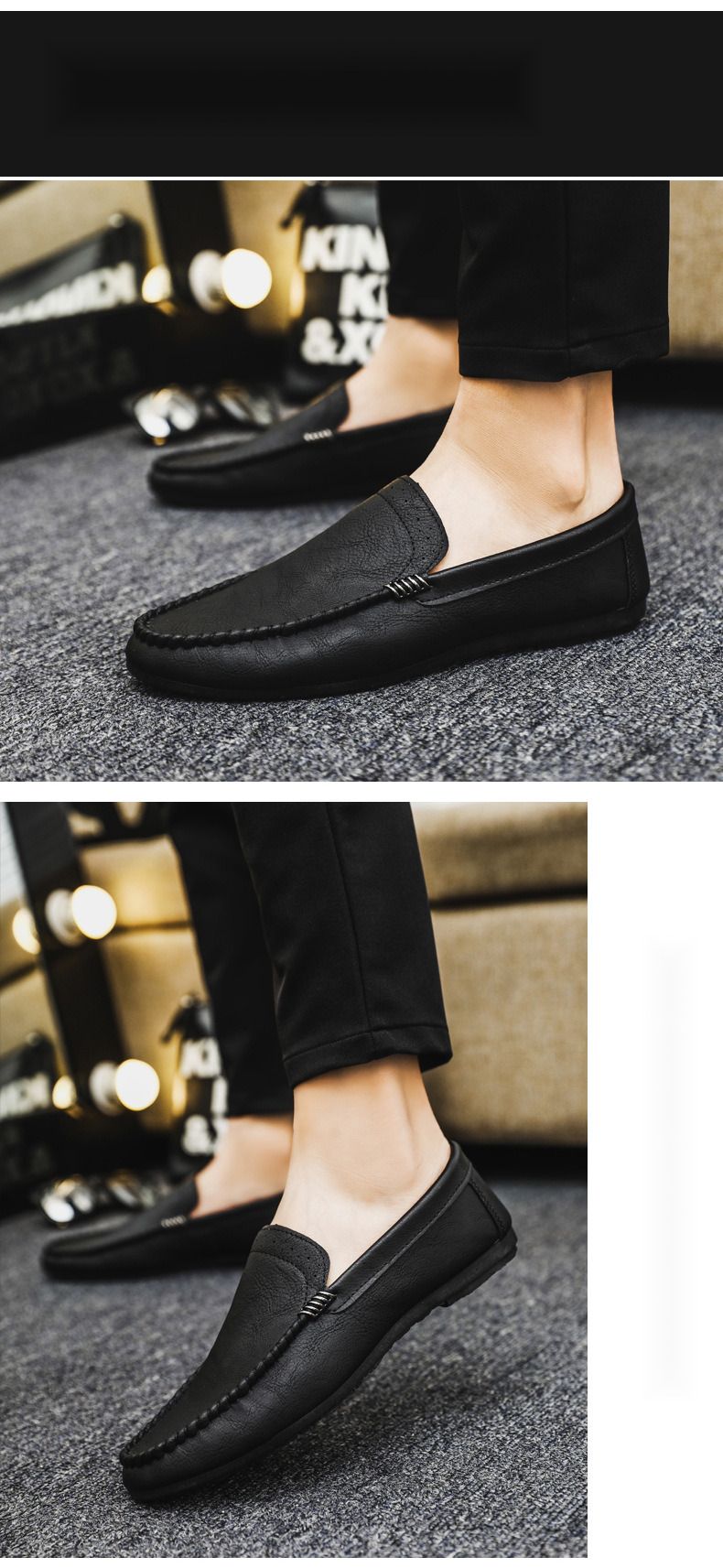 Loafers Männer Casual Schong Luxus Slip-on Summer Designer Mann Mokassinen Atmungsaktiv Männer Fuerschong_voghion.com