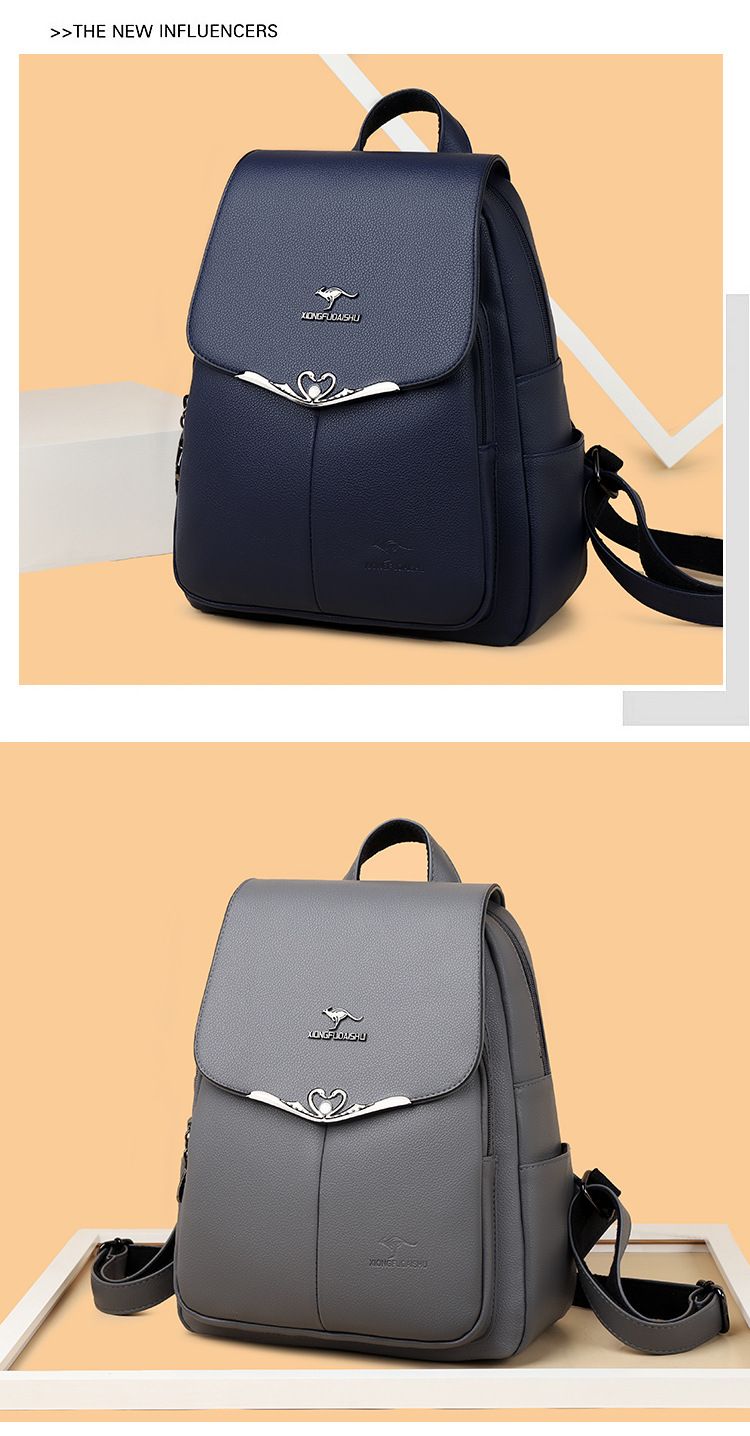 Mochila feminina de couro macio, nova moda, mochila de viagem para mãe de meia-idade, bolsa de couro macio, grande capacidade_voghion.com