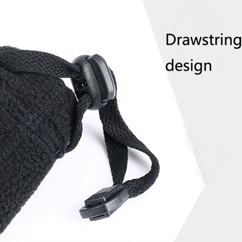 SportLife Soft Neck Warmer Gaiter Solid Color Drawstring Design Fleece Neck Gear for Cycling_voghion.com