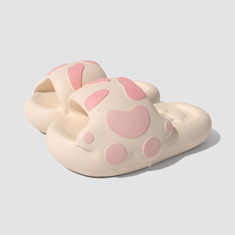 Ciabatte da donna a forma di zampa di gatto, per uso estivo in casa, sandali da bagno antiscivolo con suola spessa, per genitori e figli_voghion.com
