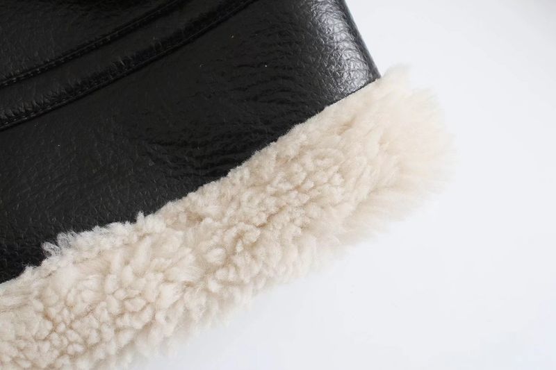 Women's clothing style street fashion fleece fur jacket coat_voghion.com