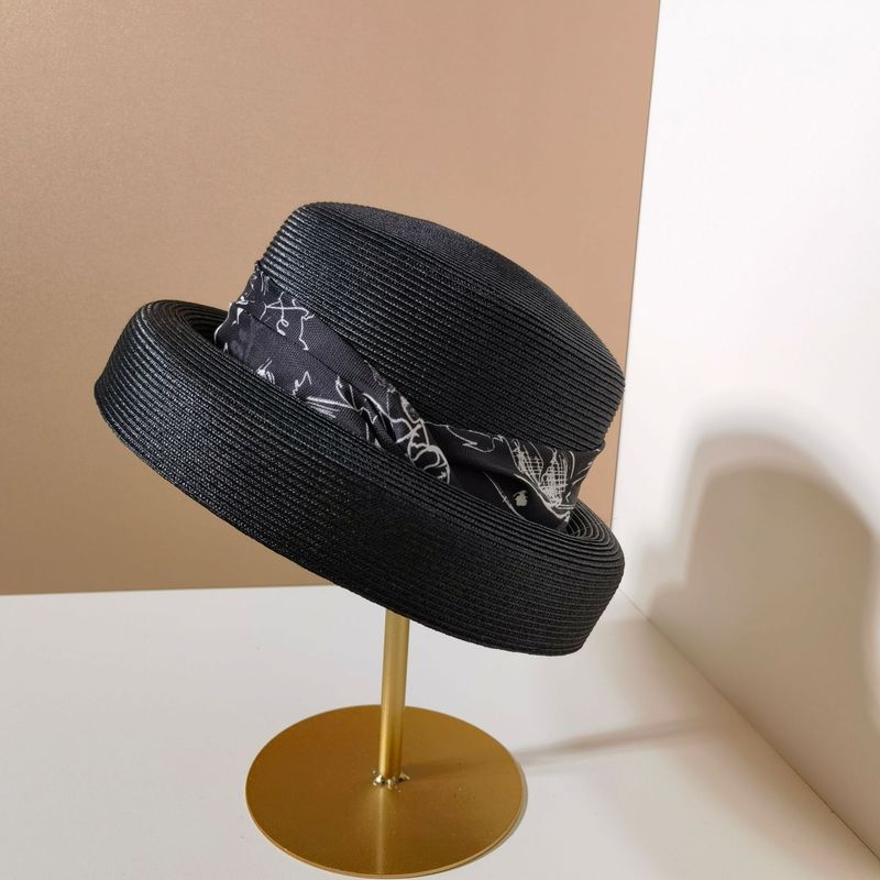 Hot Sale 2024 Sommer Stråhatte Til Kvinder Udendørs Solskærme Millinery Skygge Spandhjelm UV-beskyttelse Strand Britisk Top Basin Hat Kasket_voghion.com