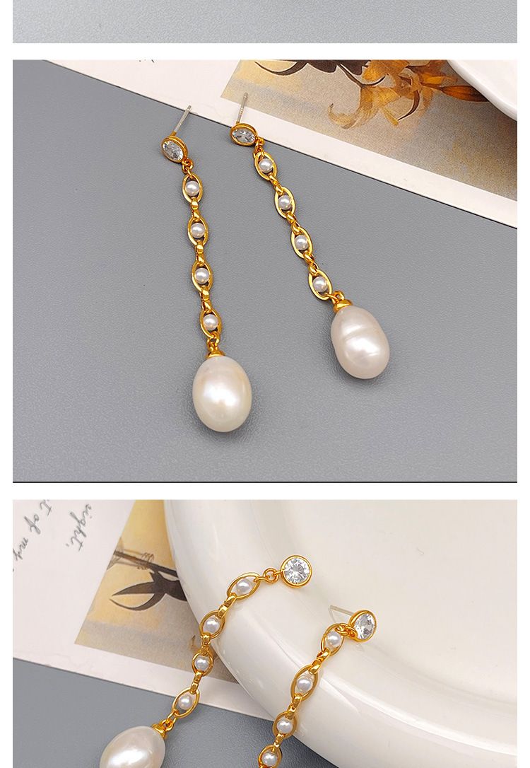 Französisch elegante lange quaste Barock süßwasser perle modische personalisierte temperament, ohrringe, und ohr zubehör_voghion.com