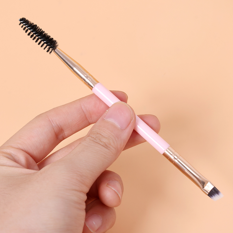 Pincel de cílios de duas cabeças, pente de sobrancelha, pincel de sobrancelha, pincel de maquiagem profissional, maquiagem de extensão de cílios_voghion.com