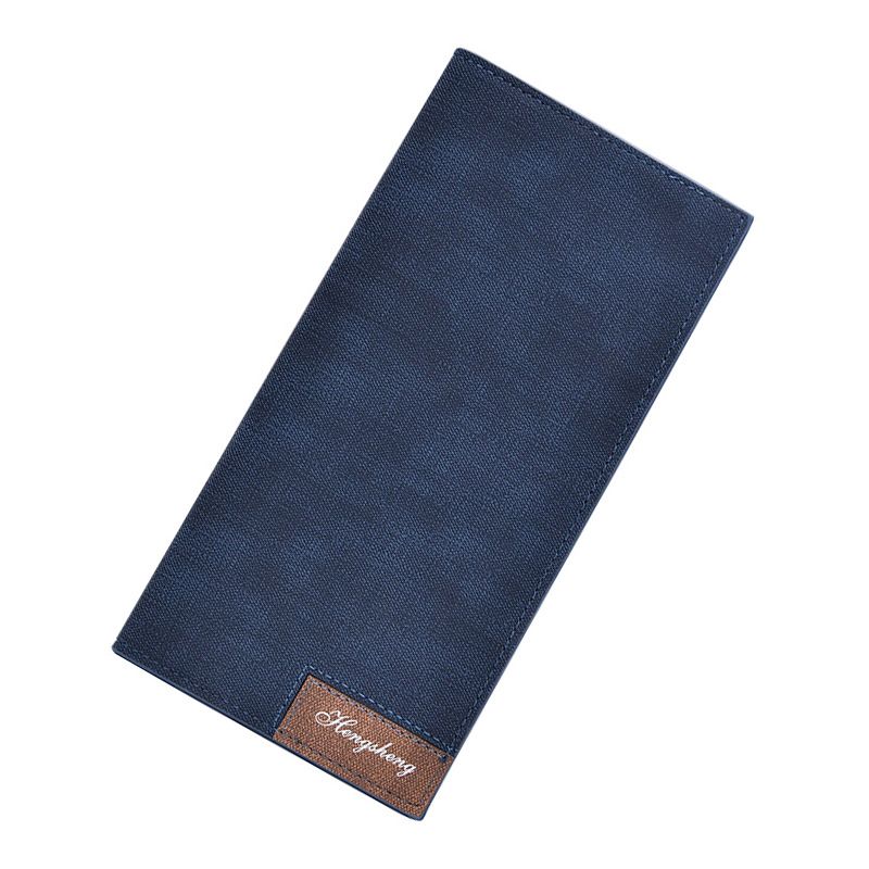 Dunne heren lange trendy merk leren gepersonaliseerde gesp matte portemonnee_voghion.com
