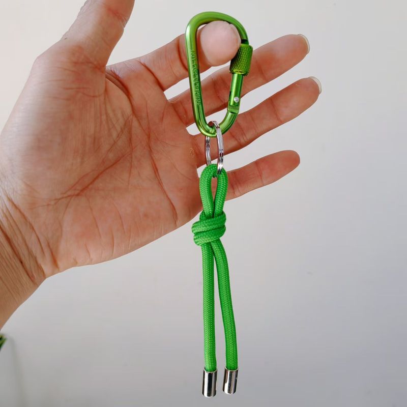 Neuer D-förmiger Karabineranhänger für den Außenbereich, kreativer Rucksack-Schlüsselanhänger, High-End-Trendy-Taille, gewebte hängende Dekoration, DIY_voghion.com
