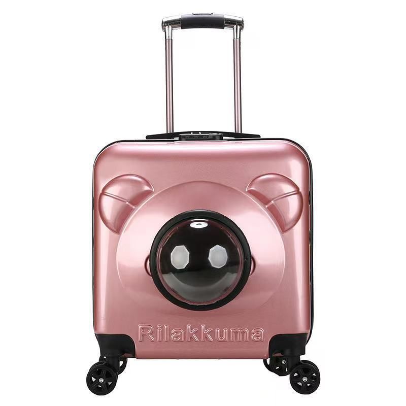 Pet Trolley Suitcase Dog Space Capsule Bag Outdoor Handheld Airline Box Portable Cat Luggage Travel_voghion.com