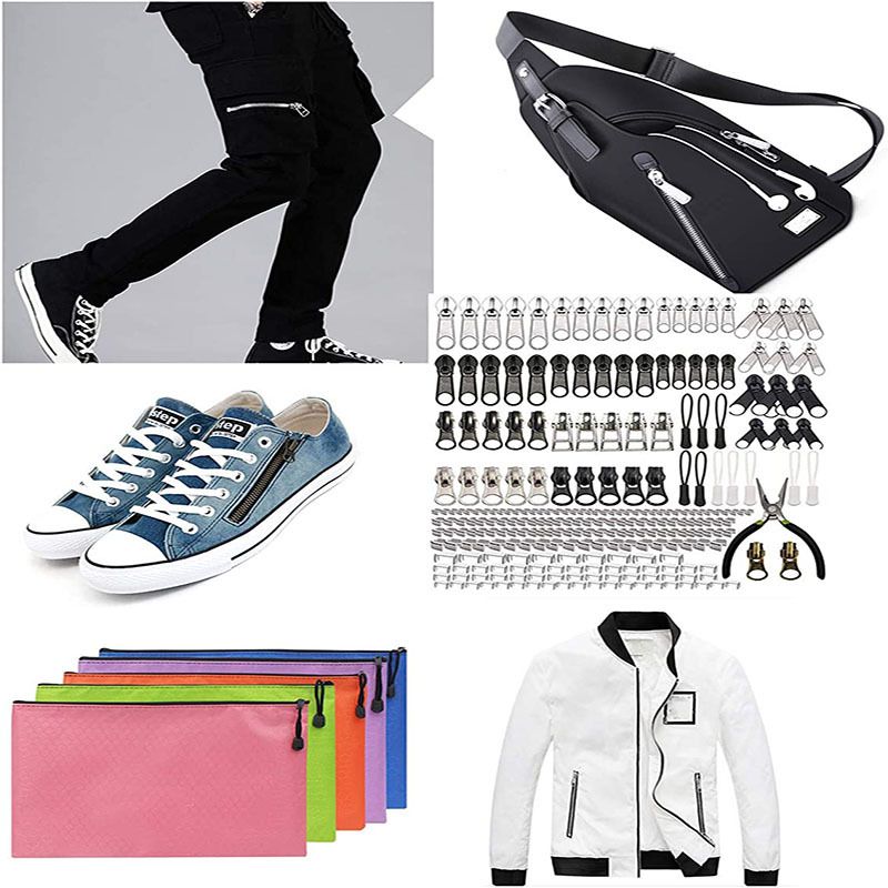 255 daļu rāvējslēdzēja nomaiņas komplekts, rāvējslēdzēja uzstādīšanas knaibles, rāvējslēdzēja pagarinātājs apģērbam, jakām, bagāžai, mugursomām_voghion.com