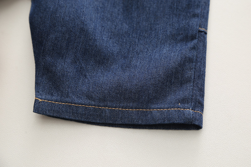Set di magliette con risvolto per bambini Polo da 0 a 5 anni, pantaloncini in denim a maniche corte, cartone animato estivo_voghion.com