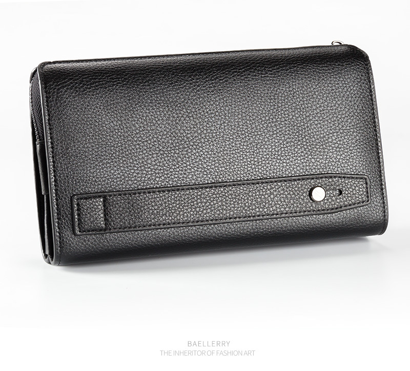 BAELLERRY New Men's Clutch Bag. Business Casual Large-capacity Pebbled Zipper Clutch. Wallet. High-end Men's Bag._voghion.com