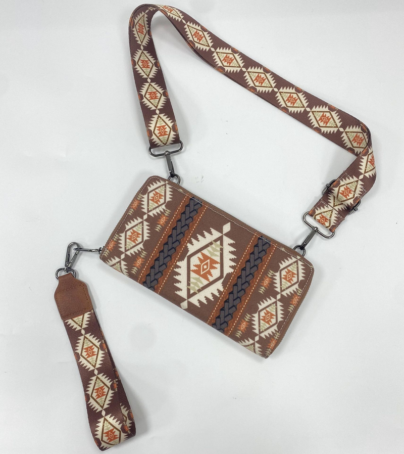 Portfel Western Wristlet Bohemian Aztec Credit Card Holder Portfel Clutch Torba na ramię dla kobiet_voghion.com