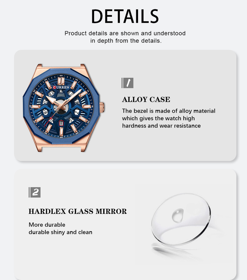 Orologio da uomo sportivo casual al quarzo impermeabile in gel di silice per uomo con data automatica e lancette dell'orologio 8437_voghion.com