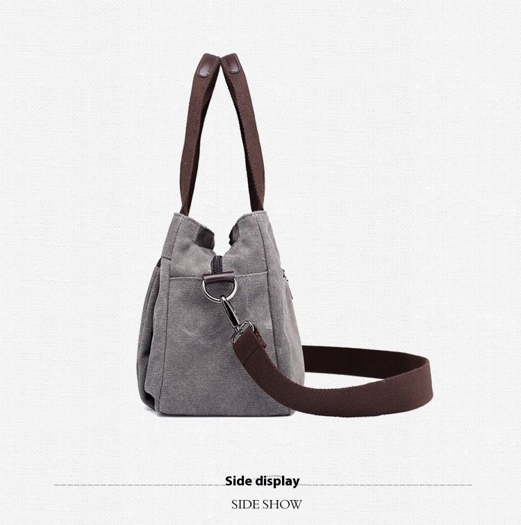 Platnena ženska torba 2024. Proljeće/ljeto, nova ležerna modna torba preko ramena, svestrana jednobojna izdržljiva ručna torba preko tijela_voghion.com