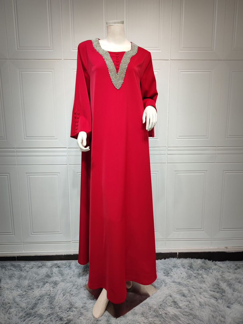 Muslimische Abaya Mit Seilstickerei, Damenrobe, Traditionell, Moderne, Wunderschön, Ramadan_voghion.com