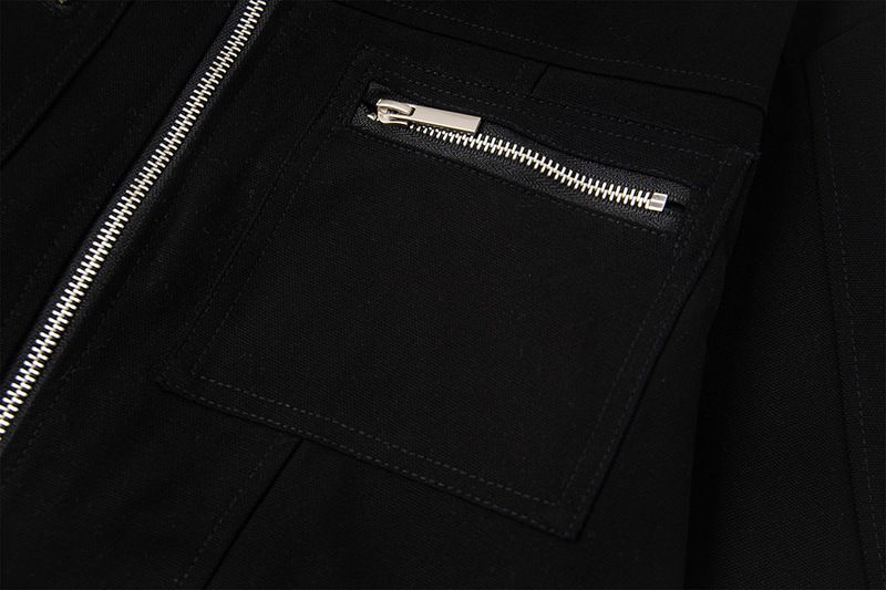 Washed Canvas Harrington Men's Trendy Brand Autumn American Style Short Stand Collar Loose Cool Workwear Jacket_voghion.com