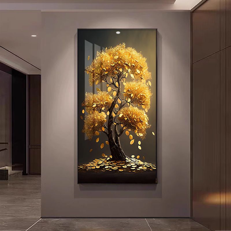 Fortune Tree Entryway Decorative Hih-end Corridor Aisle Atmospheric Good Meanin Hanin Modern Simple New Wall_voghion.com
