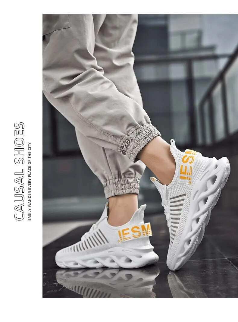 Comode scarpe da corsa traspiranti per uomo Scarpe sportive da tennis in mesh Scarpe da ginnastica da camminata_voghion.com