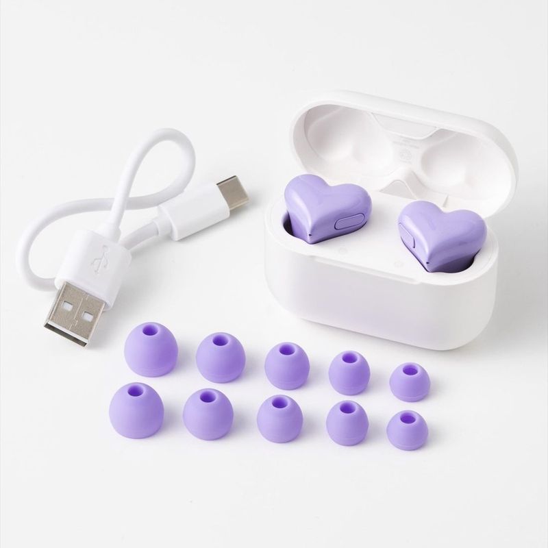 Hertbuds Love In Ear Noise Reduction Music Small Heart Wireless Bluetooth Earphones Android_voghion.com