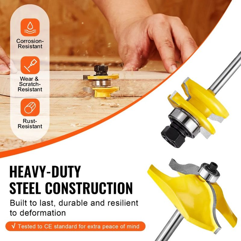 Router 4 1 Pieces Set 3 Carbide Shank Carrying Bit Router Bits Inch Case_voghion.com