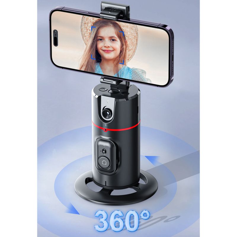 Nuovo telefono cellulare PTZ P02 Desktop Live Broadcast Telecamera panoramica Staffa di seguito Riconoscimento facciale AI 360 °_voghion.com