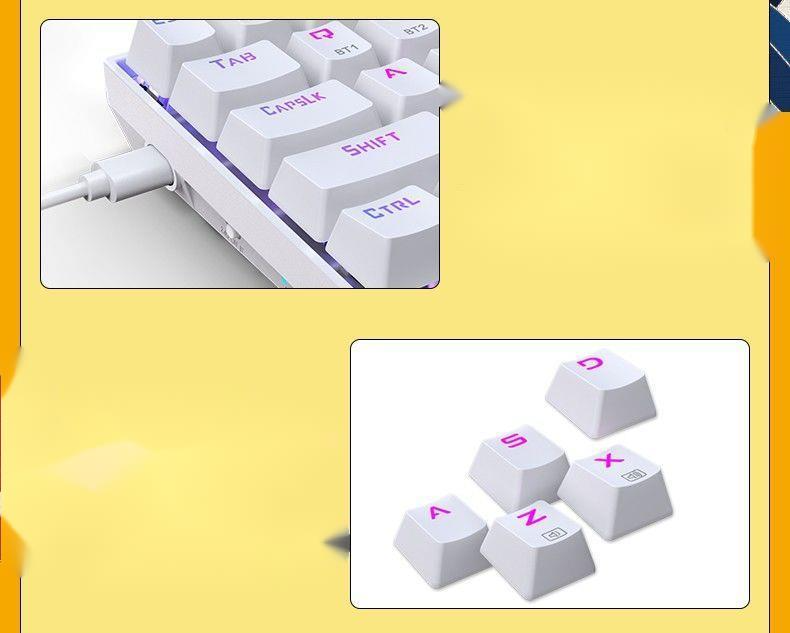 Mechanical Keyboard Blue Red Switch Wireless Wired Computer Laptop Universal Gaming Typing_voghion.com