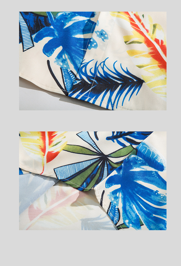 Neues 2024 Frühjahr/Sommer Herren-Strand-Hawaii-Kurzarm-Blumenhemd für Männer_voghion.com