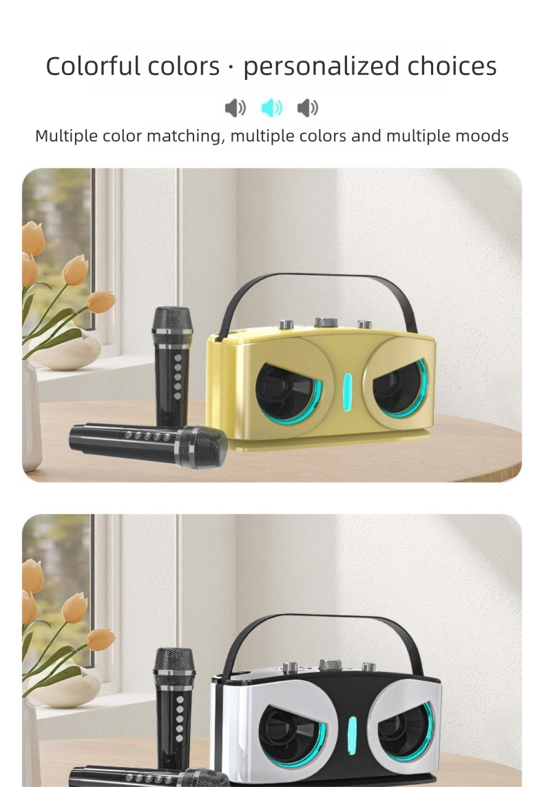 SD306 Bluetooth With Microphone A922 Home Outdoor Portable KTV Wireless Karaoke Speaker Set_voghion.com