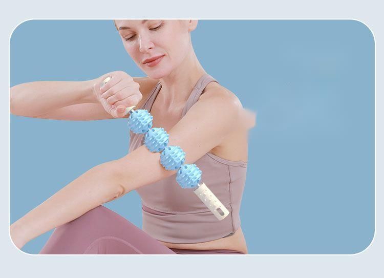 Rullo di schiuma dimagrante, artefatto, morsetto circolare massaggiatore, bastone per massaggio a denti di lupo, attrezzatura per modellare le gambe, colonna per yoga e fitness_voghion.com