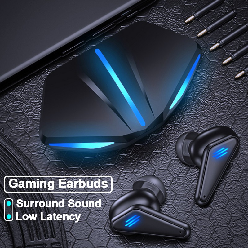 Auricolari da gioco professionali Auricolari wireless Bluetooth 5.0 Suono basso stereo surround a doppia modalità a bassa latenza con microfono_voghion.com