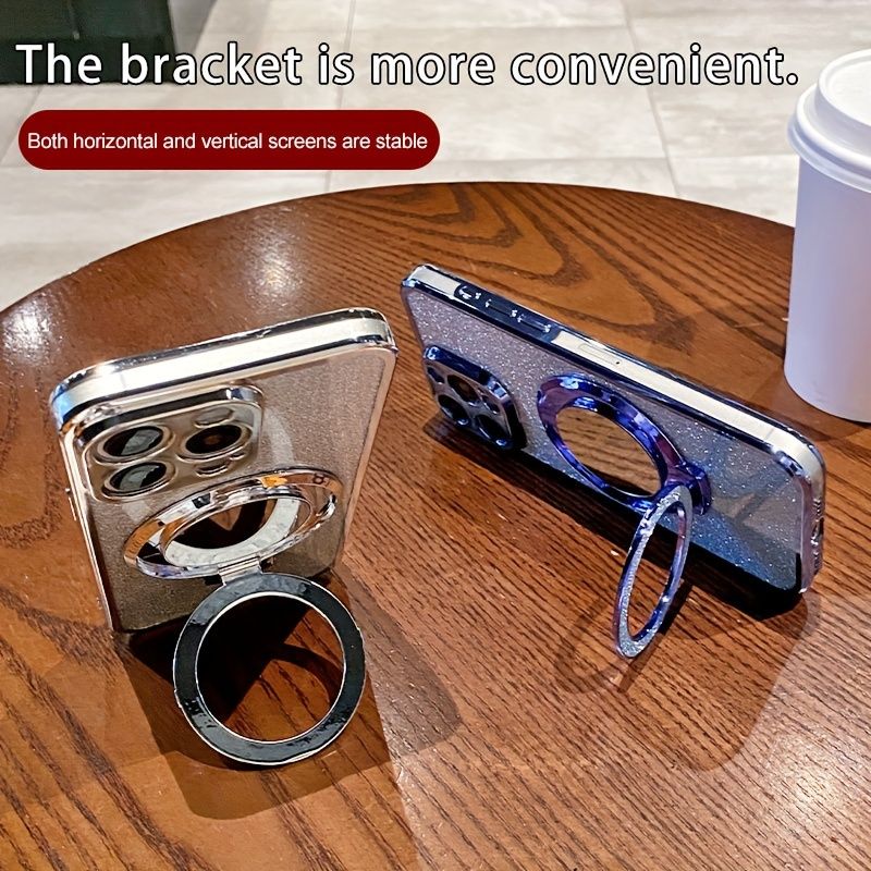 2 in 1 Case for Huawei Nova 10, Electroplated Edge And Integrated Flash Card, with Stand And Mirror, Stylish And Beautiful Soft TPU Mobile Phone Cover_voghion.com