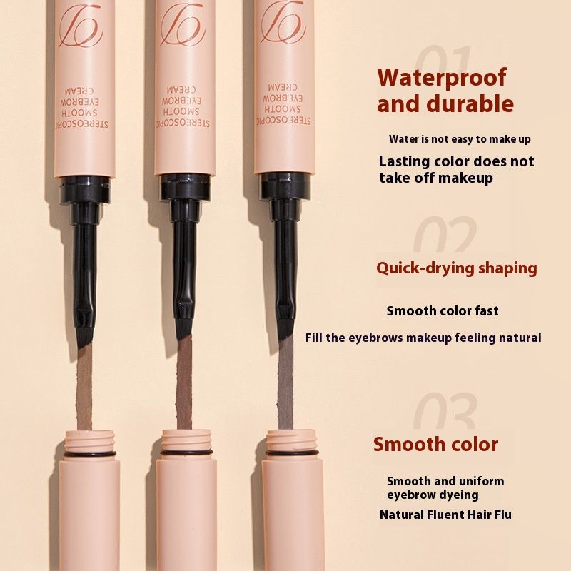 Bsncpley Smooth and Color Holding Eyebrow Dye Three-dimensional Natural Eyebrow Long-lasting Eyebrow Pencil Waterproof and Non Smudging_voghion.com