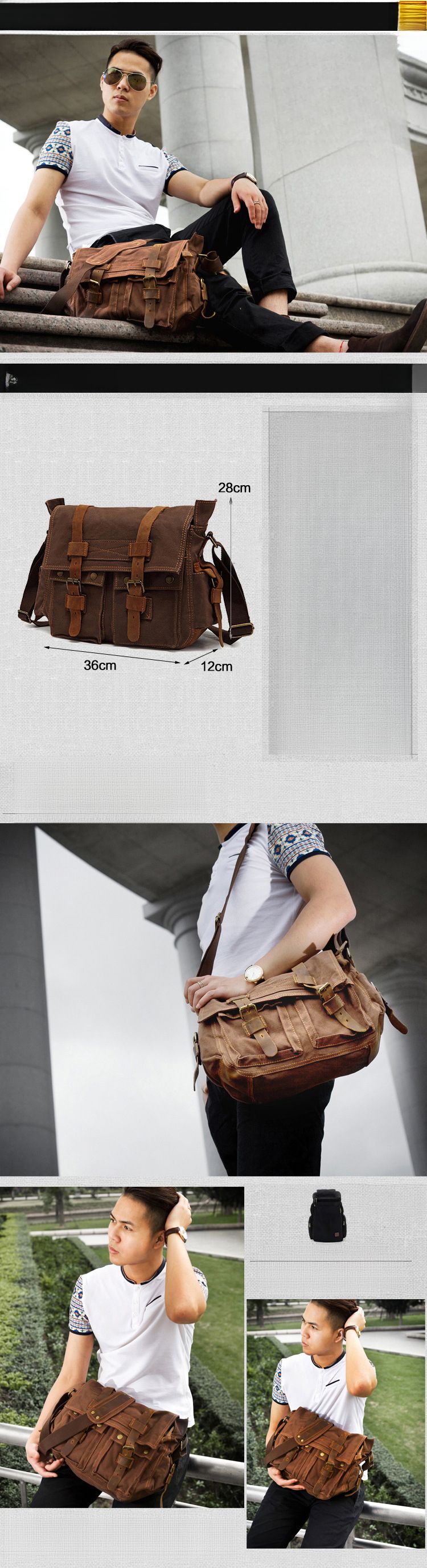 Men's Handbag Large Capacity Laptop Bag Briefcase Shoulder Bag 2025 New Arrival_voghion.com