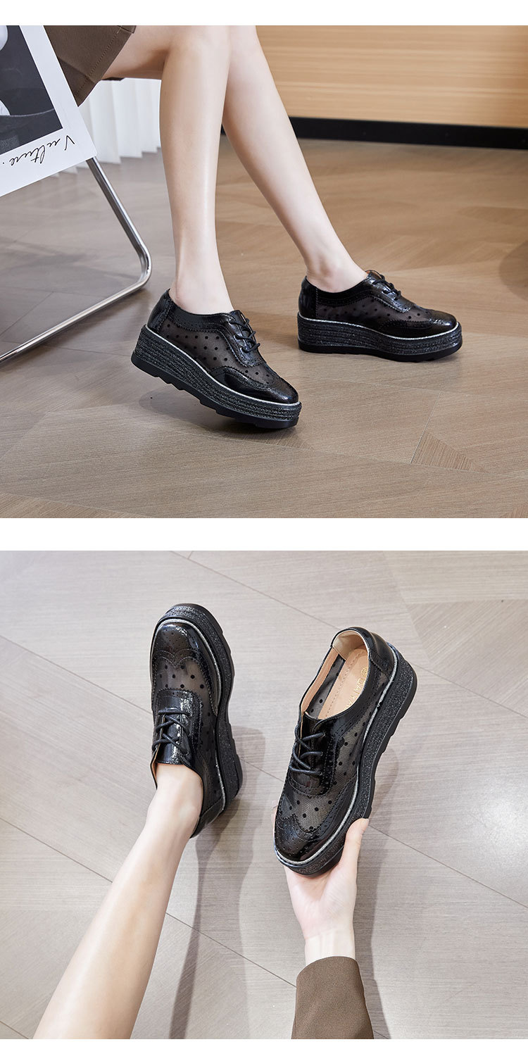 Block dicke Biskuitschuhe für Damen im Frühjahr, neue weiche Sohle, Schnürschuh mit Einzelschuh, Slope Heel, College-Stil,_voghion.com