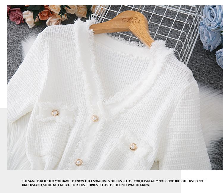 Women's Clothing Tassel Short Sleeved Knitted Dress Summer Women's Skirt Long Skirt Temperament High End_voghion.com