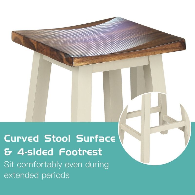Counter Height Pub Table With 2 Saddle Bar Stools_voghion.com