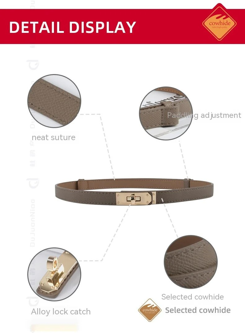 2024 High Quality Antique Style Retro Belt Women's Leather Fashionable Thin Belt Decoration Dress Belt Exquisite Gift_voghion.com