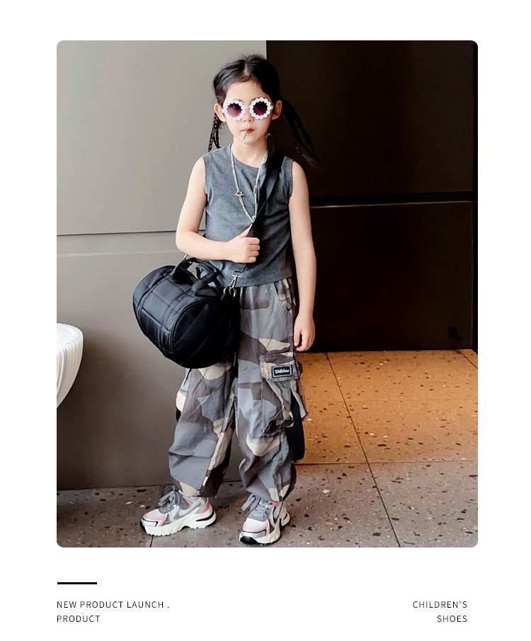 Girls' 2024 Spring/Summer New Children's Soft Sole Lightweight Dad Boys' Mesh Breathable Sports Shoes_voghion.com