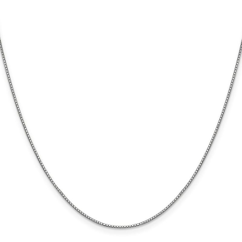 14K White Gold .9mm Box Chain_voghion.com