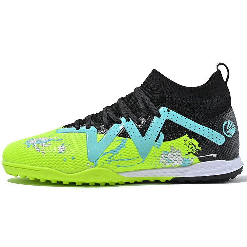 per ragazzi e ragazze, scarpe da calcio alte per bambini, scarpe da calcio per allenamento TF per ragazzi_voghion.com