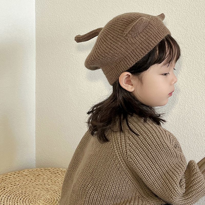 Cappello da berretto per bambini con orecchie da gatto, alla moda, autunno inverno, caldo, lavorato a maglia, per ragazzi e ragazze, carino, tinta unita, per bambini, artisti_voghion.com