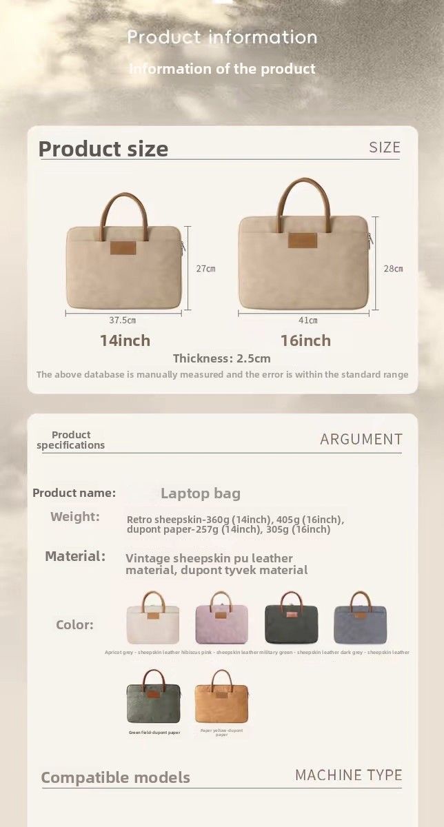 High-end Business Laptop Bag Suitable For Apple MacBook Air Pro 13 Huawei 1_voghion.com