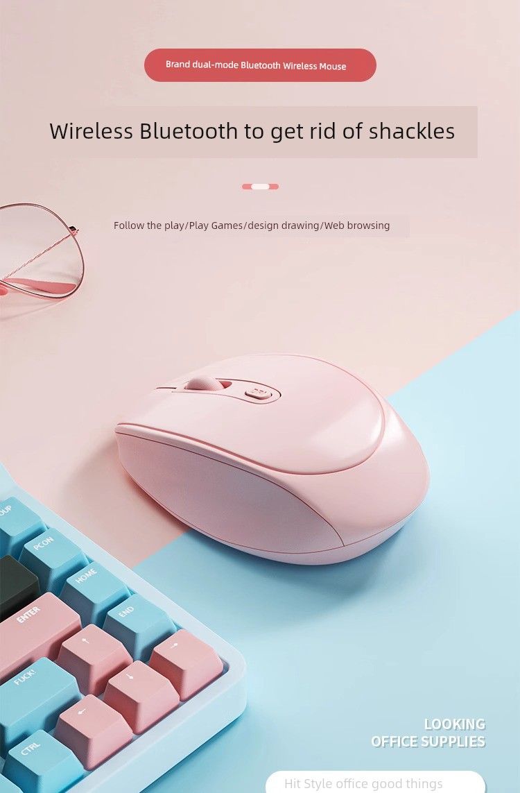 Vdvm Vidi vezeték nélküli Bluetooth egér notebook asztali számítógép általános irodai üzleti játék dedikált némítás_voghion.com