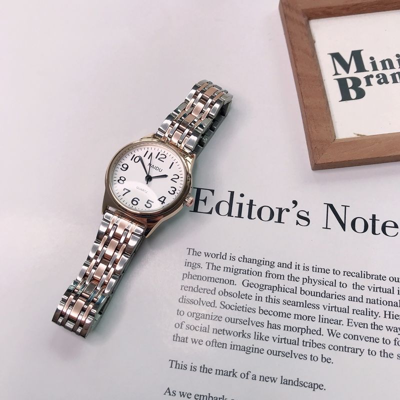 Orologio da donna silenzioso per esame con scala digitale al quarzo, cinturino in acciaio, piccolo, per il tempo libero_voghion.com