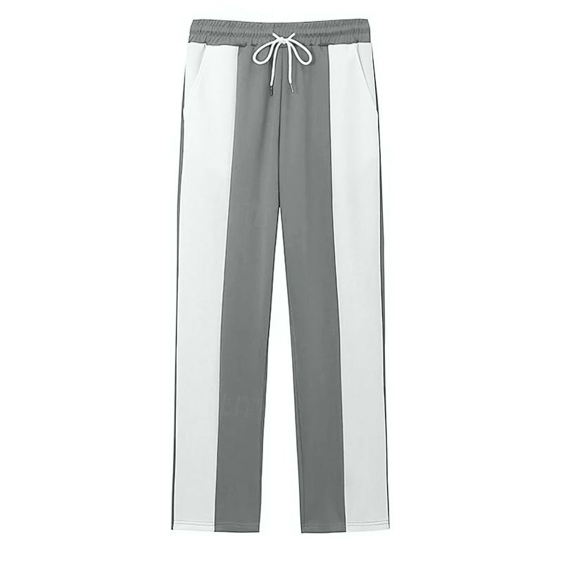 Men's Clothing Men's Casual Sports Loose Healthy Cloth Waist Jogging Quick Drying Stitching Contrast Color Trousers_voghion.com
